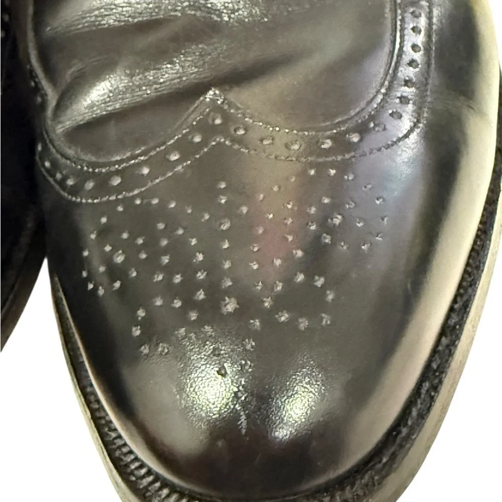 Johnston Murphy Aristocrat Wingtip Lace up Dress Shoes Size 7 1/2 Made in USA